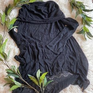 Black laced turtleneck